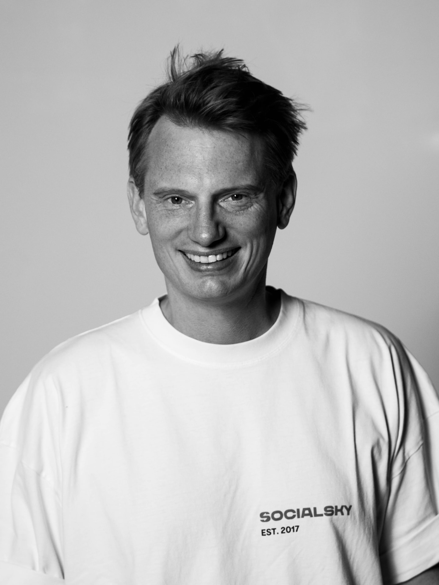 Frédéric Van Damme, portrait en noir et blanc